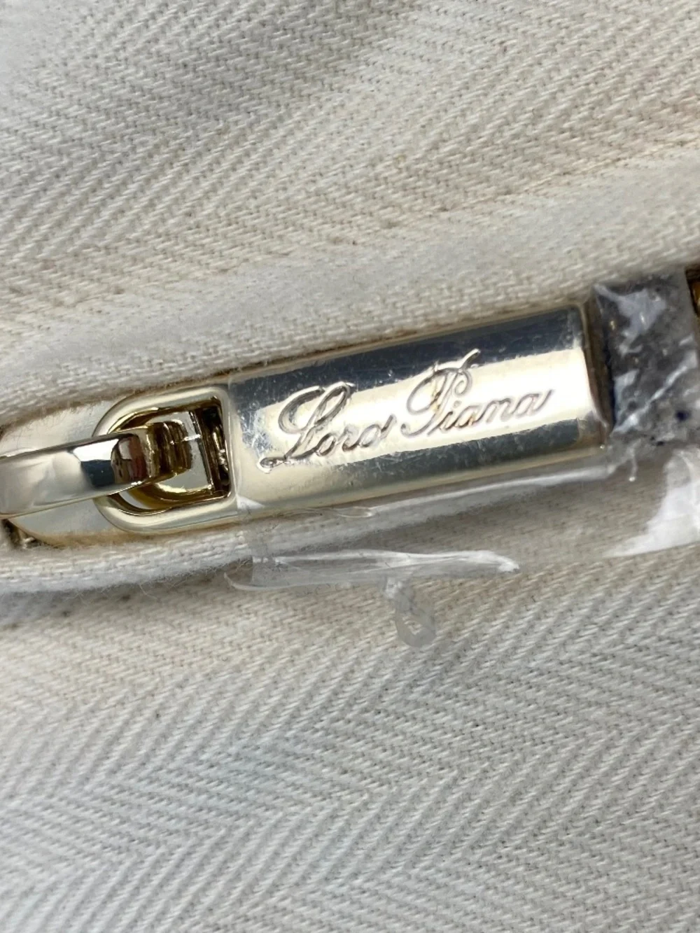 Loro Piana Authentic Cotton Garment Bag Ivory Travel Suit Coat Cover Italy